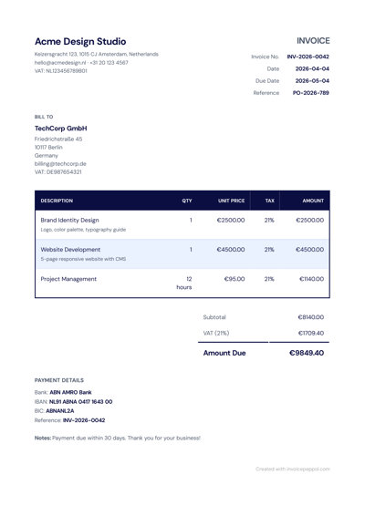 Contrast Table — Ocean