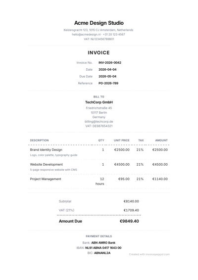 Receipt Style — Monochrome