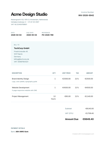 Modern Clean — Teal